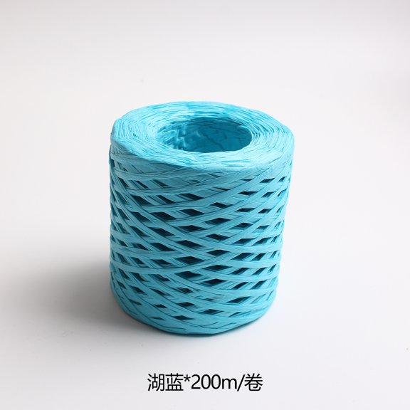 RENACLIPY Sky Blue Raffia Craft Ribbon for DIY Hat Weaving and Decorative Wrapping