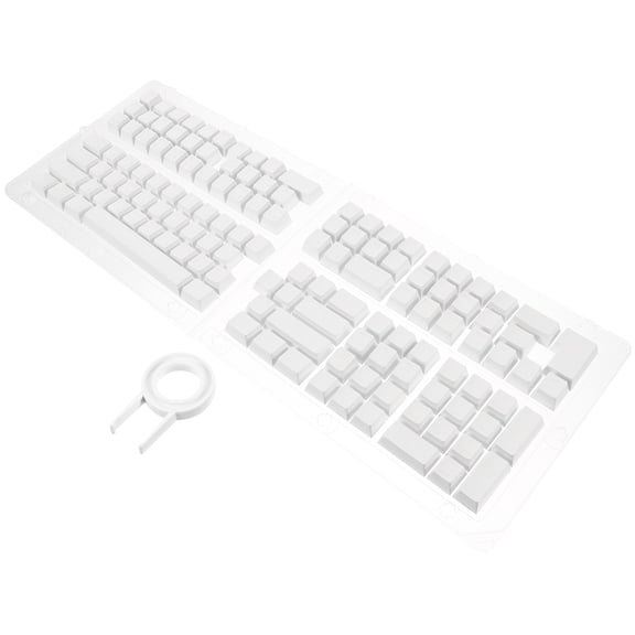 RENACLIPY White ABS Keycap Set for Mechanical Keyboards, Semi-Transparent Design, Replacement Keycaps for Enthusiasts