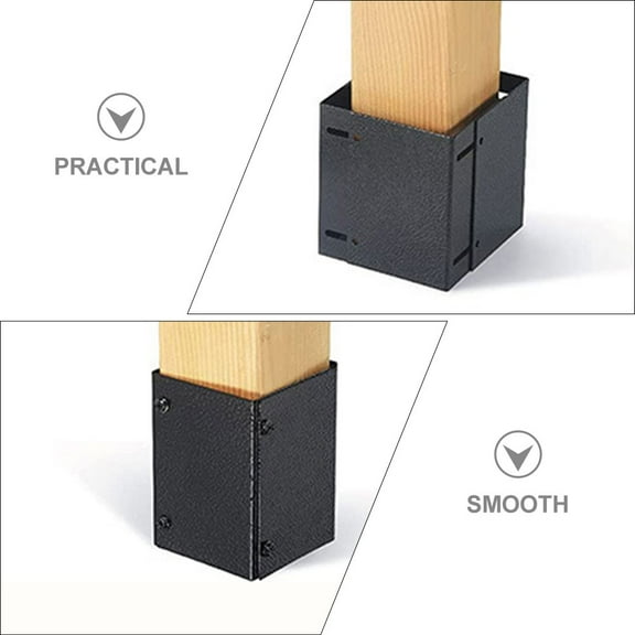 LEXSOMEO 1 Set of Post Base Protectors Heavy Duty Mailbox Bracket Bases Metal Deck Railing Supporting Bases