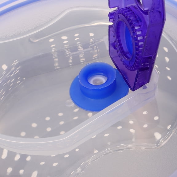 LEXSOMEO 1 Set of Stainless Steel Draining Basket With Plastic Storage Box Kitchen Fridge Storage Container