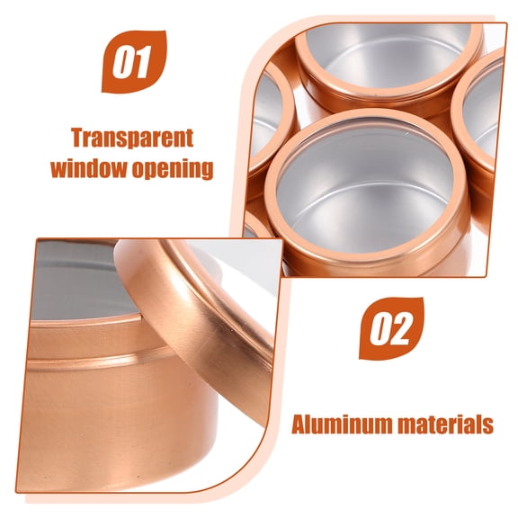 LEXSOMEO 10 Pcs Aluminum Tins With Lids Tea Tins Refillable Metal Tin Small Containers For Sugar
