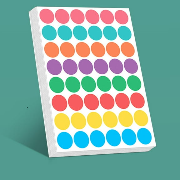 LEXSOMEO 10 Sheets Round Label Stickers Adhesive Dots Label Printer Printable Sticker Blank Labels Sticker Blank Large Mailing Labels