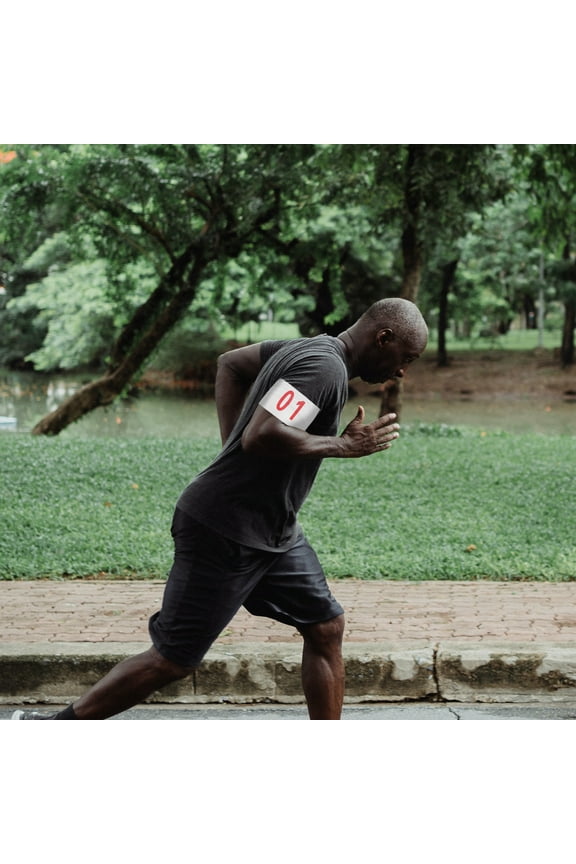 Red Race Bibs for Running and Athletic Events, Polyester Cotton Number Cloth for Competitions