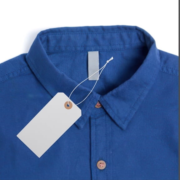 LEXSOMEO 100PCS Blank Clothing Tags with Wire Clothing Tags Paper Tags for Shoes Bags