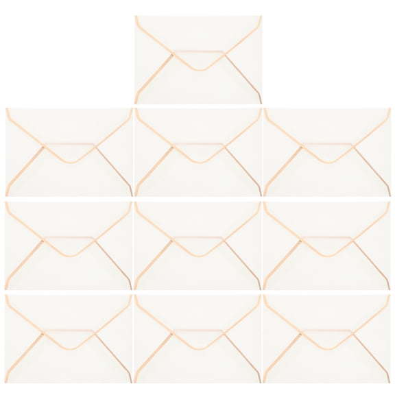 COOPHYA Rose Gold Wedding Invitation Envelopes Smooth 10Pcs