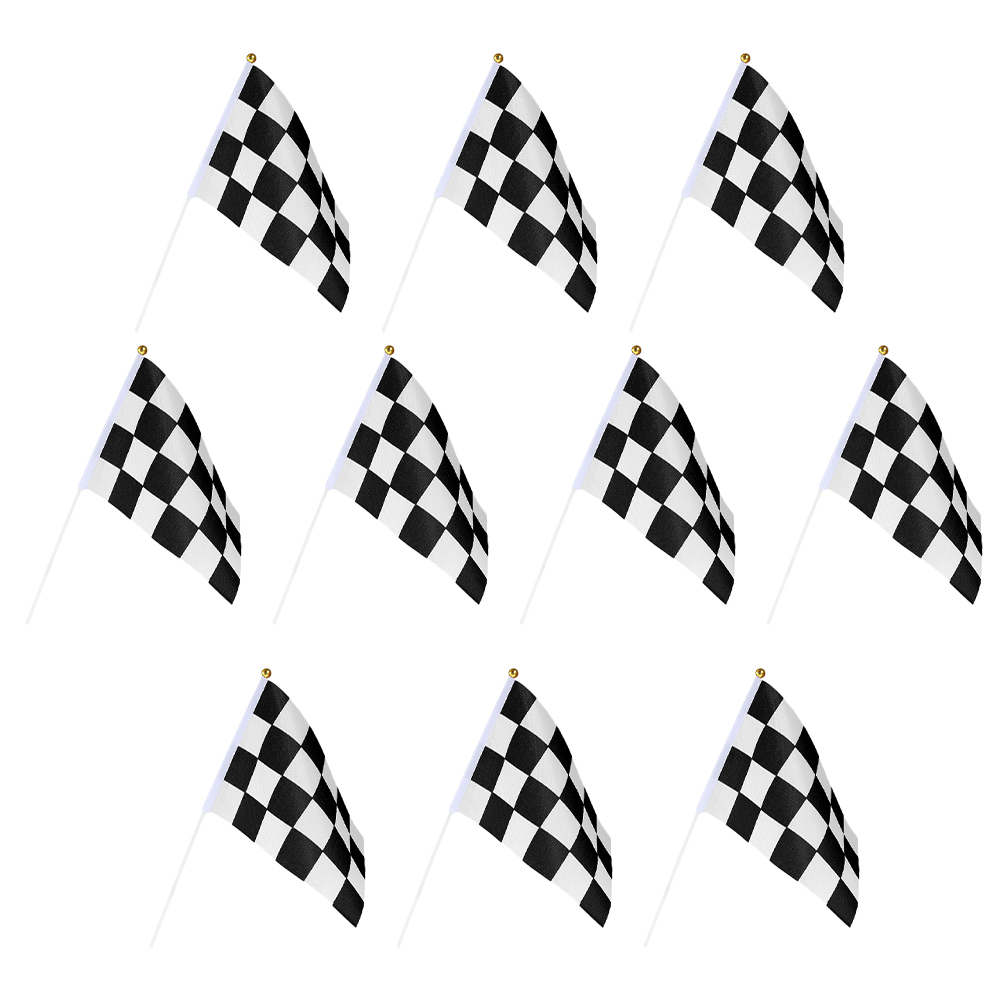 Light Up Rally Racing Flags LEXSOMEO 10pcs Checkered Racing Flag Racing Signal Flag Cheering Flag ...