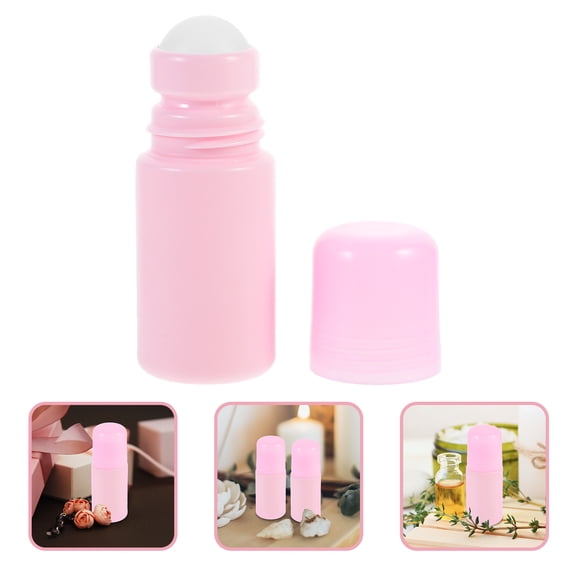 COOPHYA 10Pcs Lightweight Pink Roll on Bottles for Liquid Storage and Easy Application