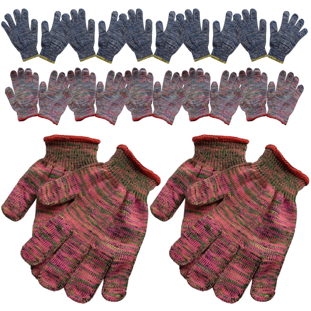 RENACLIPY 12 Pairs Breathable Nylon Gardening Gloves, Wear-Resistant Gloves for Outdoor and Indoor Gardening Tasks