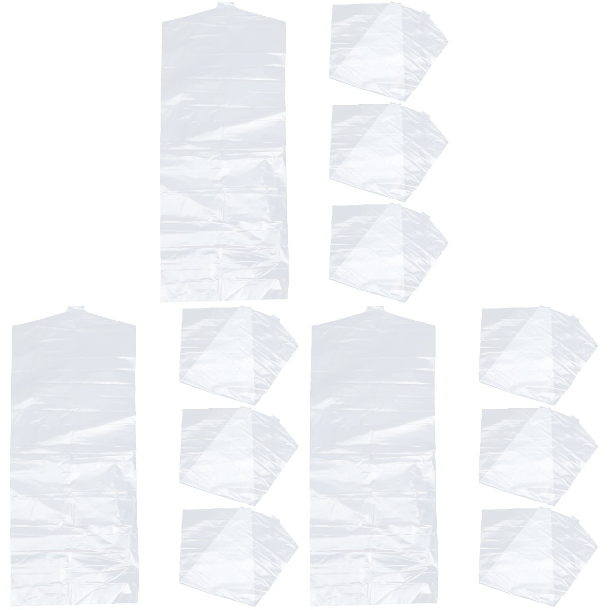 RENACLIPY  12Pcs Transparent Garment Bags for Storage and Travel