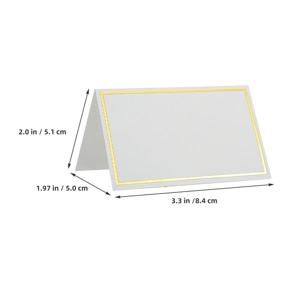 LEXSOMEO 120Pcs Table Tent Cards Seating Place Cards Seating Cards Blank Name Cards for Weddings Banquet