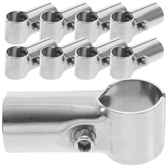 LEXSOMEO 12pcs Fence End Rail T Clamps Stainless Steel Pole Clamps Panel Fence Parts