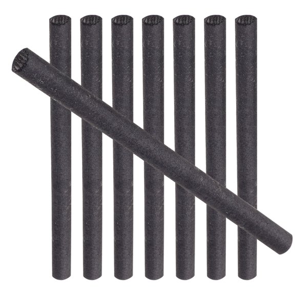 LEXSOMEO 12pcs Graphite Carbon Rod 6mm Diameter Graphite Carbon Rod Cylinder Tube Bar Graphite Rod For Study Electrochemical Experiments