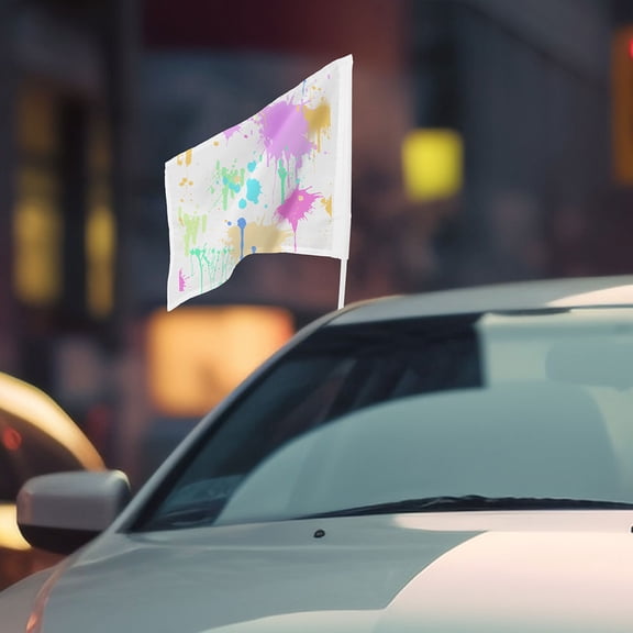 COOPHYA 12Pcs White Match Signal Flags for Car Window Decor Easy to Use and Carry