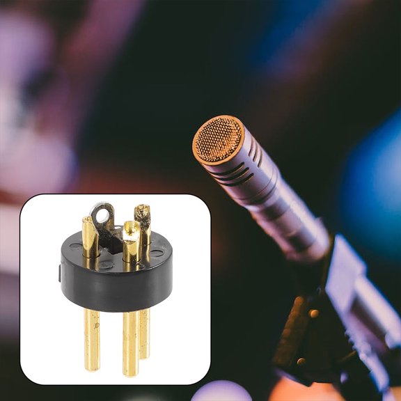 RENACLIPY 3 Microphone Audio Plug Connector Metal ABS Stable for Mic