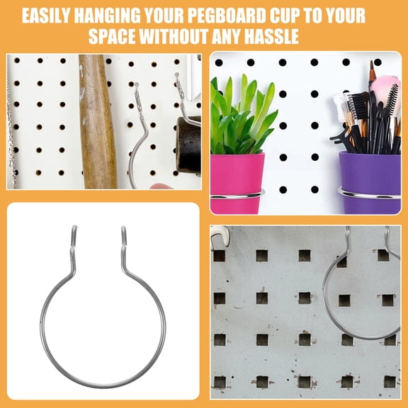 LEXSOMEO 12pcs Pegboard Hooks Peg Board Cup Holder Peg Board Hanging Hooks For Cup Hanging