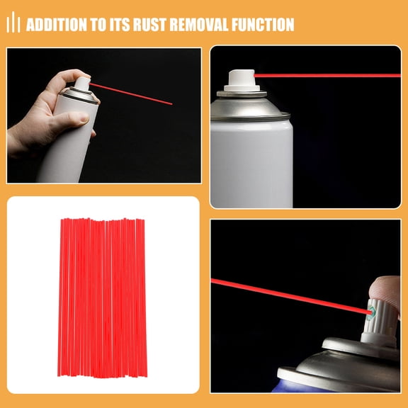 RENACLIPY Red Plastic Spray Can Tubes for Home Use, Extended Length for Clean Application, 150 Pieces