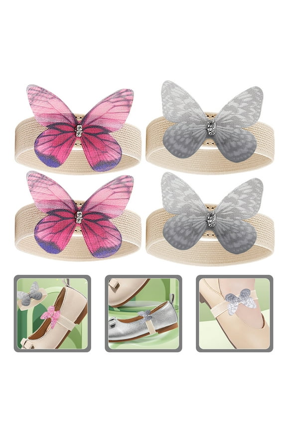 RENACLIPY Detachable Shoe Strap for Butterfly Sandals Assorted Color 2 Pairs