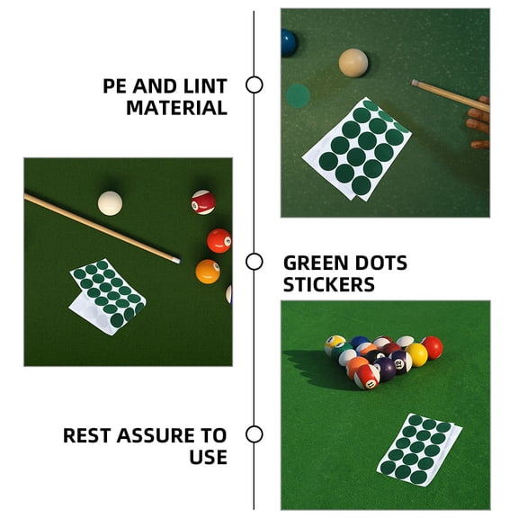 LEXSOMEO 2 Sheets Table Position Mark Dot Billiard Table Making Point Dots Sticker Snooker Spots