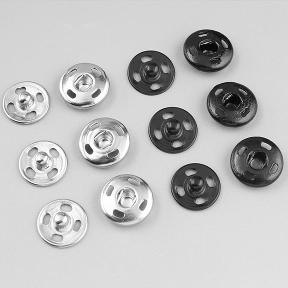 LEXSOMEO 20 Pairs Sew-on Snap Buttons Metal Snap Fasteners Clothes Press Studs Buttons