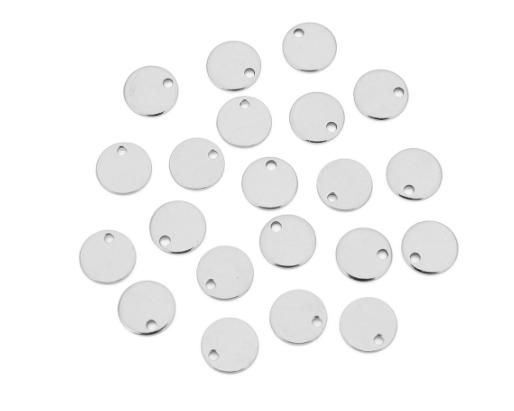 Compact Tag Round LEXSOMEO 20Pcs Round Blank Tags Black Stamping Blanks Engraving Blanks ...
