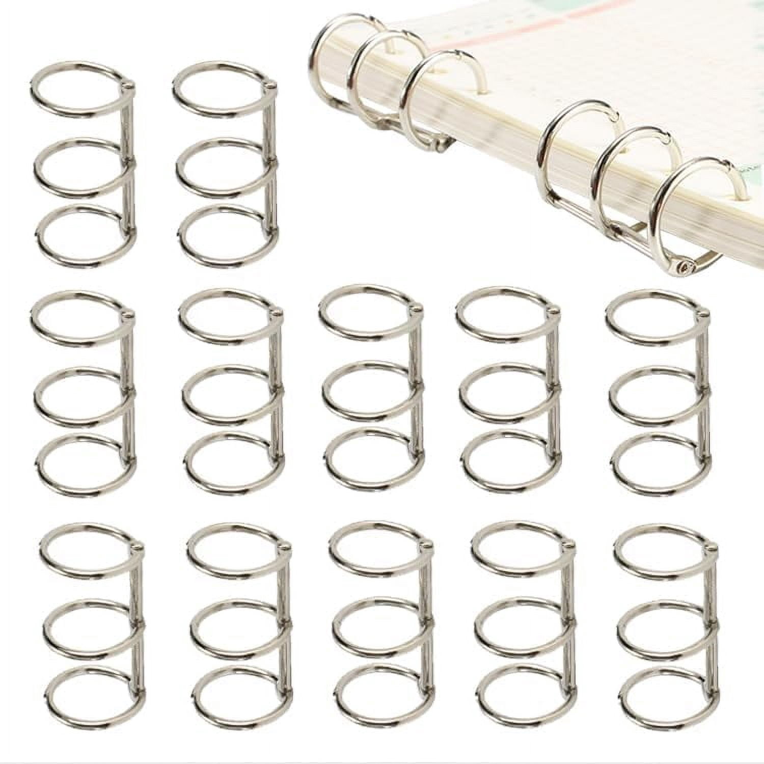 Officeworks Binding Rings RENACLIPY 20Pcs Desk Calendar Binding Rings Plated Silver Metal with ...