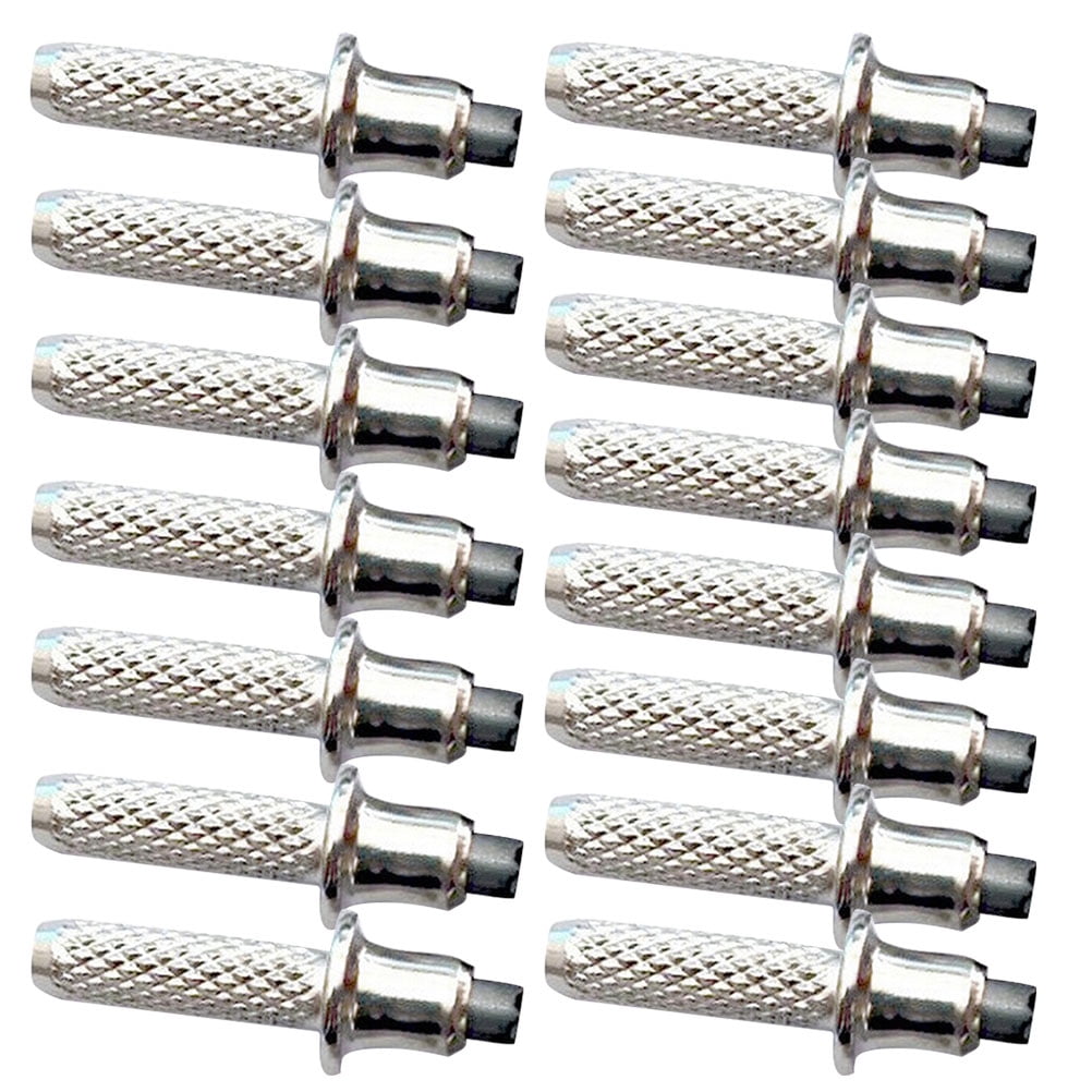 LEXSOMEO 20pcs Carbon Steel Cane Tips Trekking Pole Tips Universal Trekking Poles Replacement Tips