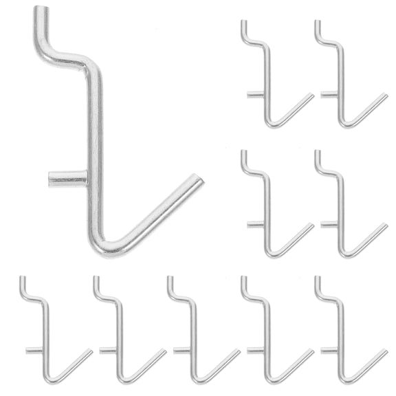 LEXSOMEO 20pcs Metal Pegboard Hooks Pegboard Key Tools Hangers Small Tools Utility Display Hooks