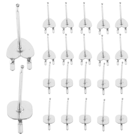 RENACLIPY 20pcs Curved Pegboard Hooks Metal Silver Suspension Utility for Garage