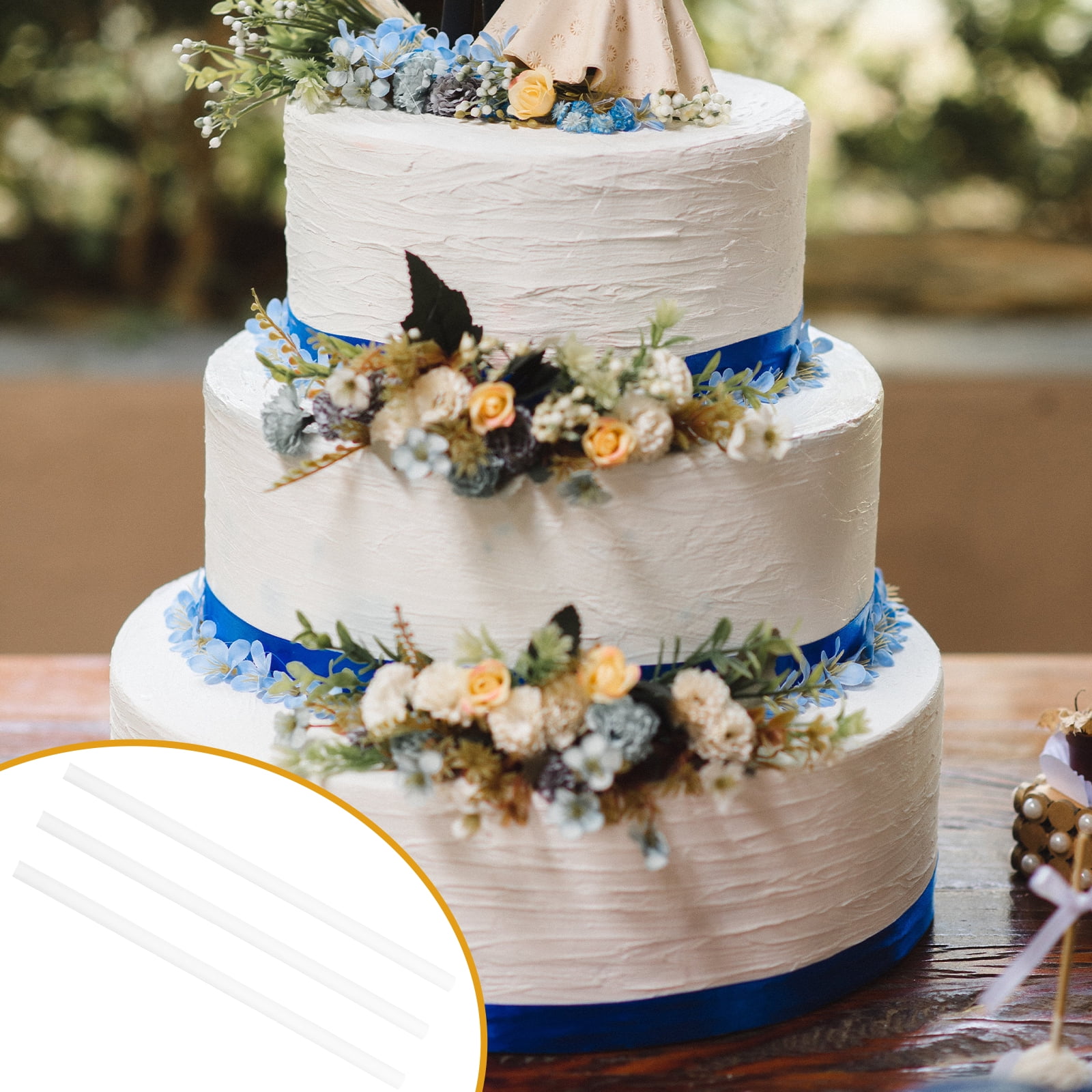 RENACLIPY White Plastic Cake Support Sticks for Tiered Cakes, PP ...