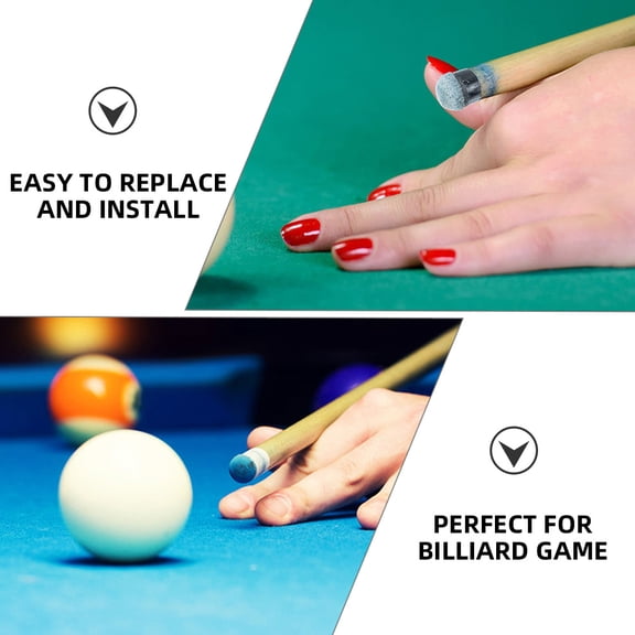 RENACLIPY Billiard Cue Tip Head, Screw-on, Blue , Easy Install, 25Pcs