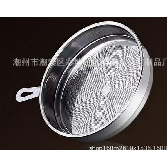 RENACLIPY 2-Pack Stainless Steel Oil Pot Strainer Lid with Fine Mesh Filter for Kitchen Cooking