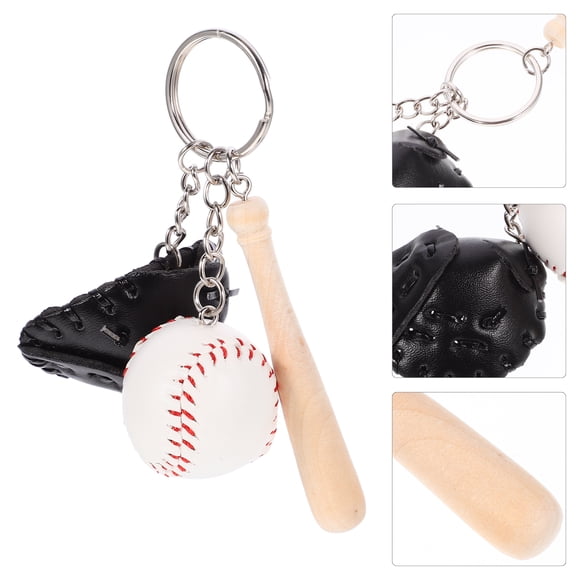 LEXSOMEO 2Pcs Delicate Keychains Exquisite Baseball Keychains Decorative Softball Keychains