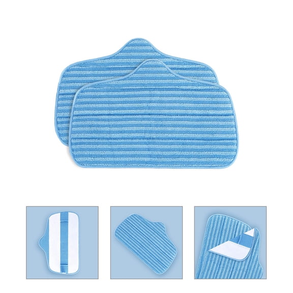 RENACLIPY Reusable Microfiber Fabric Mopping Pads, 2-Pack Assorted Colors for Home Cleaning and Floor Care