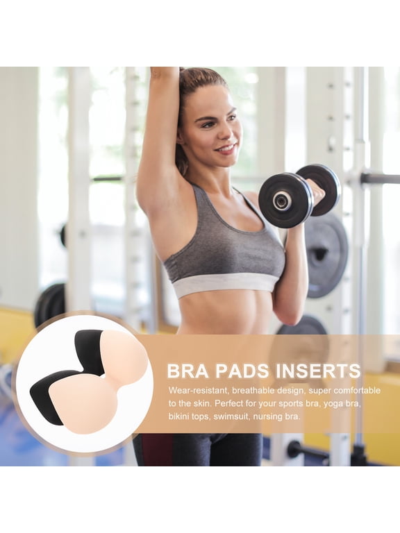 2-Pack Soft Removable Bra Pads for Women, Comfortable Shape Enhancing Inserts Ideal for Everyday Support and Wear