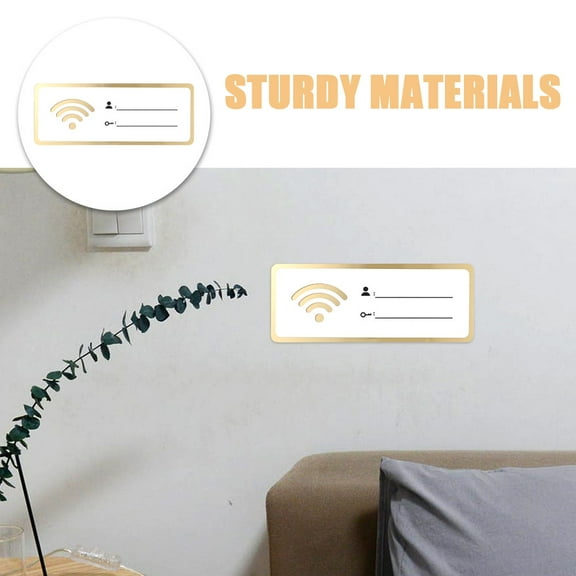 LEXSOMEO 2pcs Acrylic WiFi Account Sign Network WiFi Password Sign for Meeting Room Coffee Shop