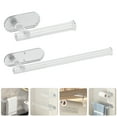 thumbnail image 1 of LEXSOMEO 2pcs Adhesive Towel Holder - Clear Towel Bar Stick on Wall, Acrylic Hand Towel Rack Plastic Towel Ring for Bathroom Kitchen Lavatory, 1 of 5