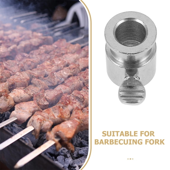 COOPHYA 2Pcs Outdoor Rotisserie Spit Rod Roller Set Wear Resistant Bbq Grill Tool for Barbecue