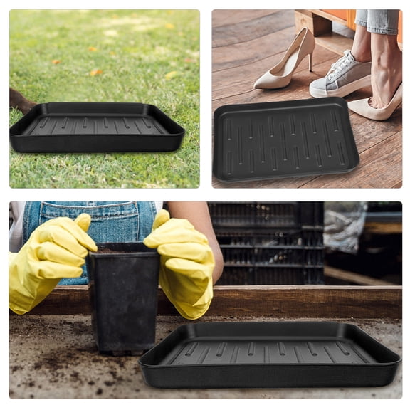 COOPHYA 2-Pack Plastic Shoe Tray for Entryway, Utility Mat for Home, Mud and Water Resistant Shoe Organizer