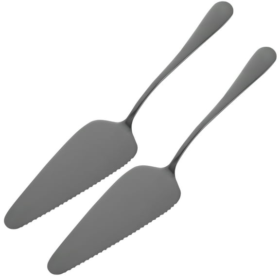 RENACLIPY 2-Pack Pie Cake Server Set, 304 Stainless Steel Black, Dessert Serving Utensils for Kitchen and Parties