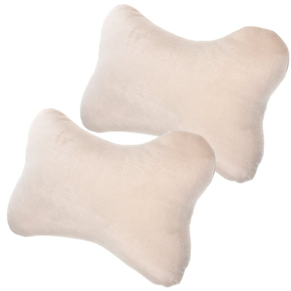 RENACLIPY Car Headrest Pillows, Plush Car Headrest Pads for Neck Support, 2 Pieces Soft Comfortable Travel Accessories
