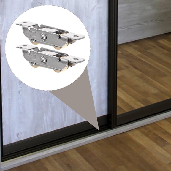 LEXSOMEO 2pcs Closet Door Roller Patio Door Roller 2-wheel Pulley Track Track Wheel