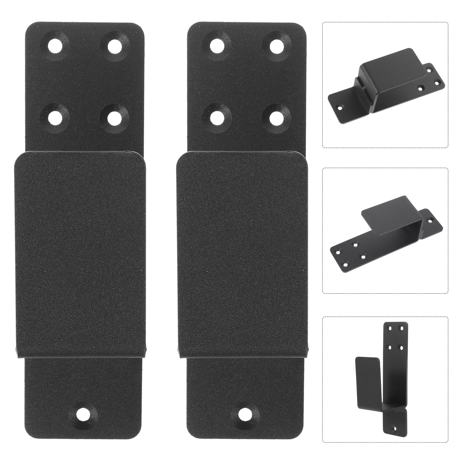 LEXSOMEO 2pcs Door Mount Brackets U Bracket Sliding Bar Support Holder Barn Door Hardware