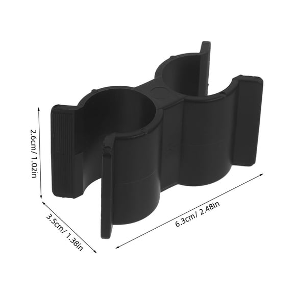 LEXSOMEO 2-Pack Double Pipe Clamps with Clips, Shelf Pole Connectors, Chain Link Fence Panel Fasteners and Accessories