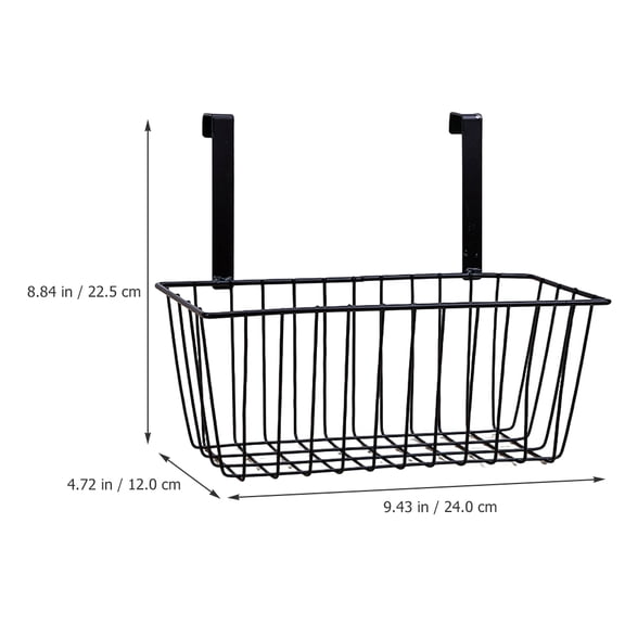 COOPHYA 2Pcs Black Wall Baskets, Bathroom and Kitchen, Towels and Sundries Storage