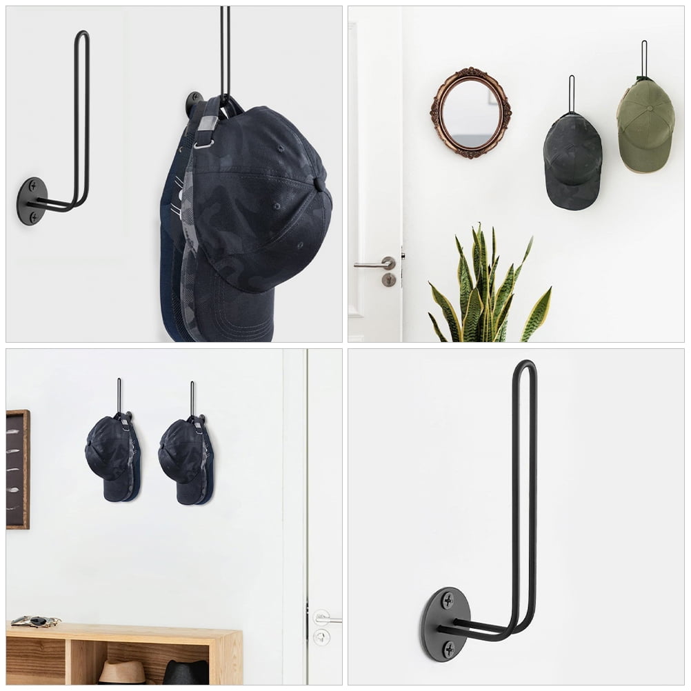 LEXSOMEO 2pcs Hat Wall Rack Cap Organizer L Shape Wall Mounted Hat Rack ...