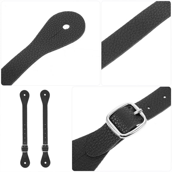 RENACLIPY Adjustable PU Horse Riding Spur Straps for Use, 2 Pieces and Comfortable