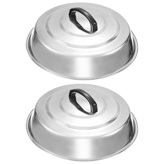 LEXSOMEO 2pcs Household Pot Cover Stainless Steel Pan Lid Multi-function Pot Lid Home Accessory