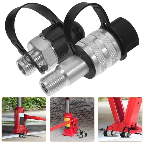 RENACLIPY High Pressure Quick Connect Coupler 2Pcs for Jacks Carbon Steel Assorted Color