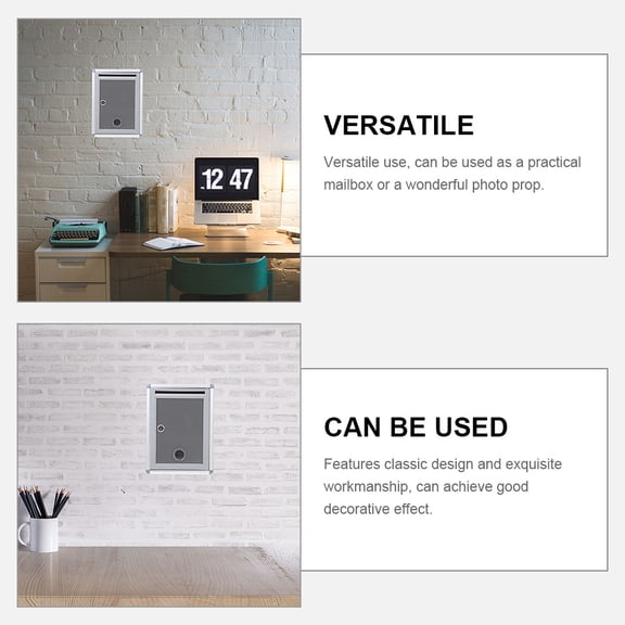 RENACLIPY 2-Pack Metal Wall Mounted Mailboxes with Lock, Aluminum for Office and Home Use