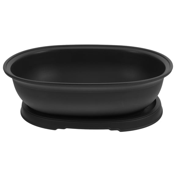 RENACLIPY Set of 2 Dark Brown Planter Pots for Indoor Home Decor, PP Material, Modern Design